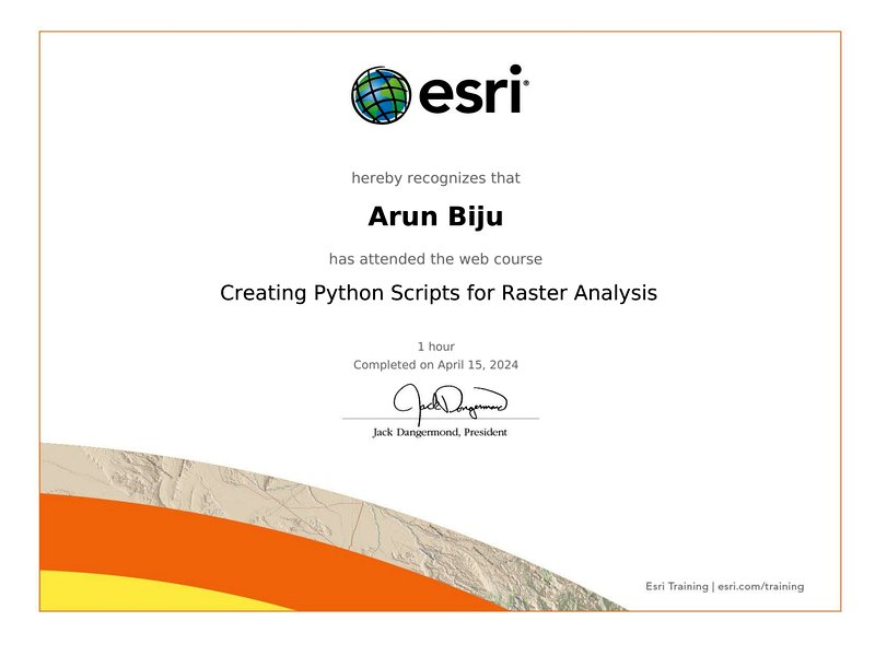 Creating Python Scripts for Raster Analysis
