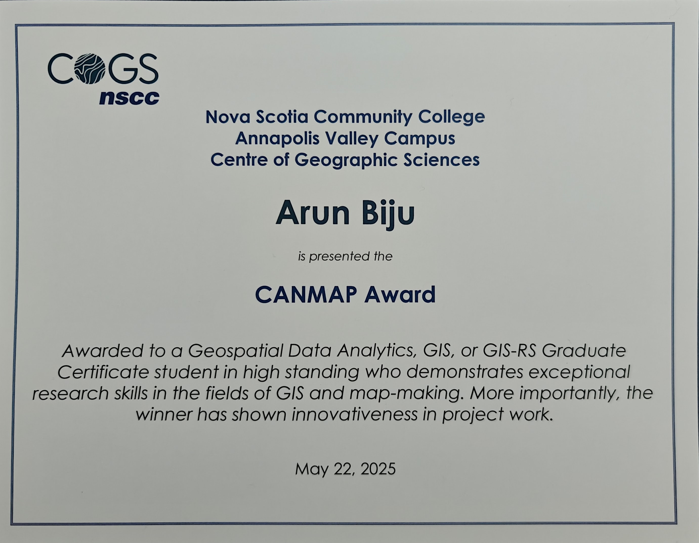Award Name - Description